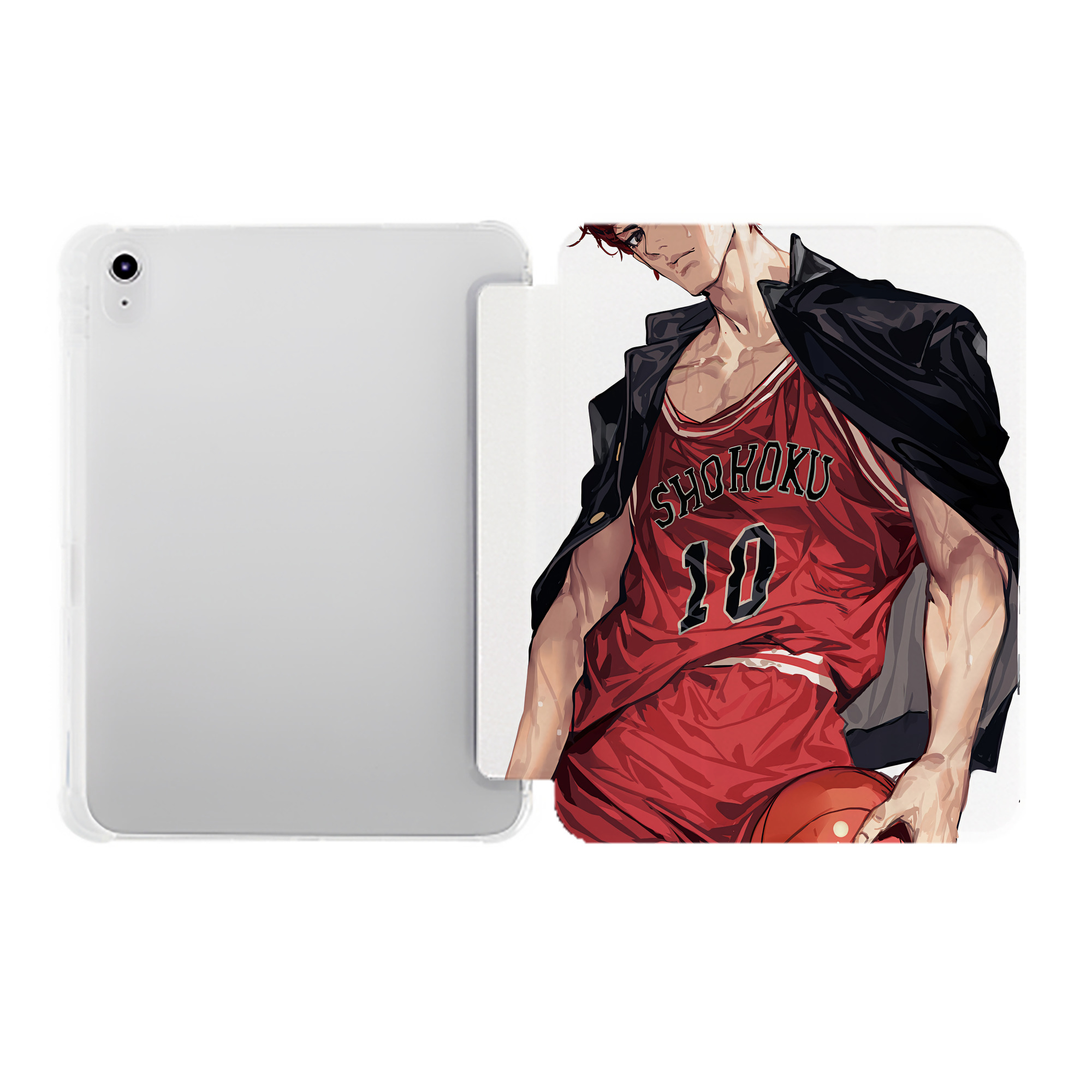 （画像用） SLAM DUNK／スラムダンク IPad ケース ペン収納付き 三つ折りスタンド PUレザー×シリコン 対応機種9.5/10.5/10.9インチ